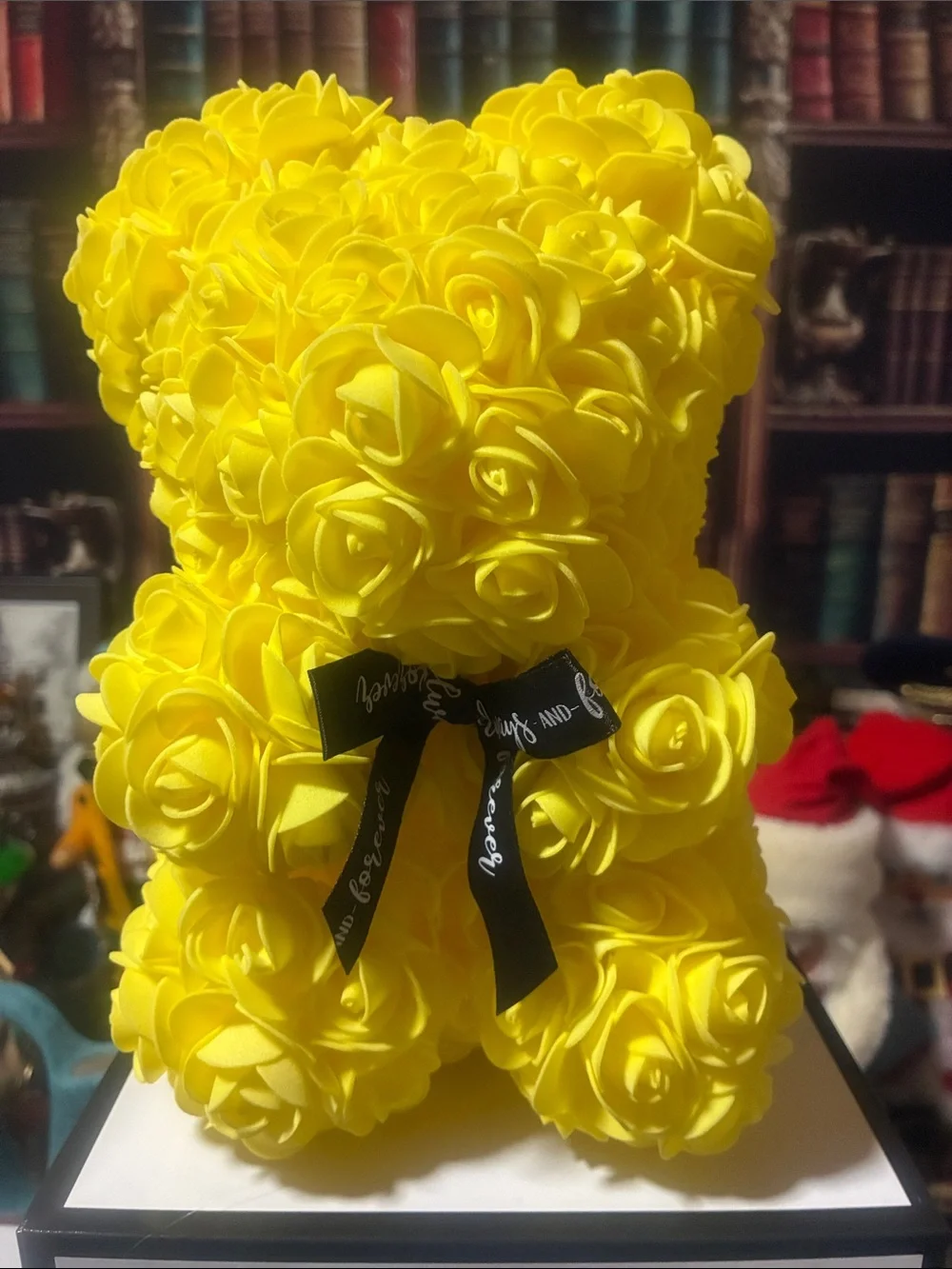 Always and Forever Yellow Rose Bear Home Accent by